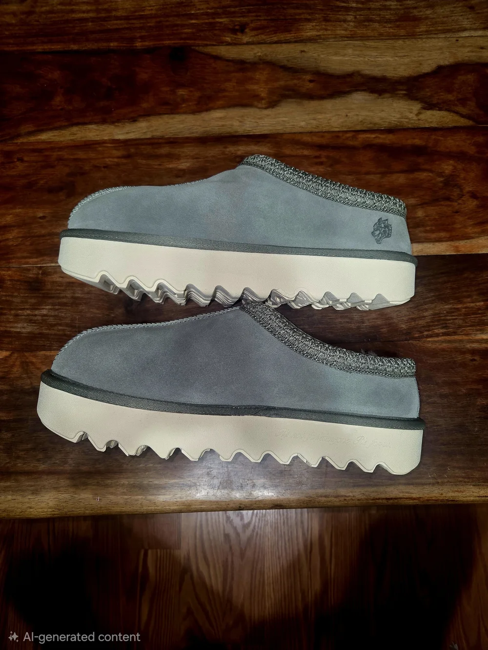 Darc Sport Wolf Head Mammoth Mule Slip-ons In Sage Green. Size 11M/12W
